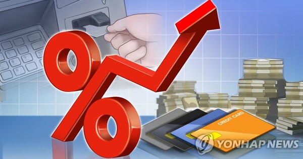 지난 3월 말 기준 국내 8개 전업 카드사의 리볼빙 금리 평균은 17.17%로 전년동월 16.93% 대비 0.24%포인트(p) 올랐다. / 연합뉴스