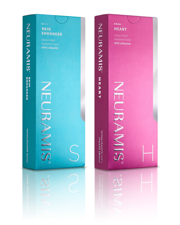 뉴라미스 신규 2종_ 뉴라미스 스킨 인핸서(왼쪽), 뉴라미스 하트(오른쪽)./메디톡스 제공