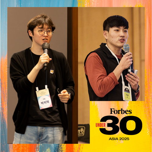 와들 공동 창업자 박지혁 대표(왼쪽)와 조용원 CSO가 포브스 아시아 30세 미만 리더 30인에 선정됐다./와들