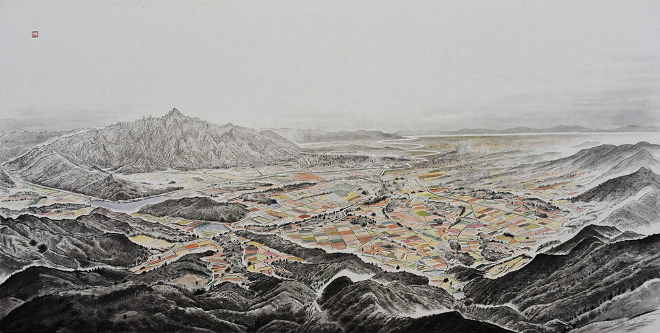 영암 7인 작가전 작품 '하성흡 영암들녘'