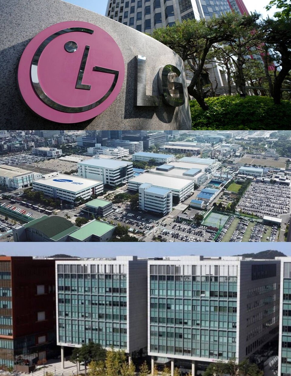 LG 트윈타워, 삼성전기 수원사업장, LG이노텍 본사 / 사진=김근현 기자, 각 사 제공