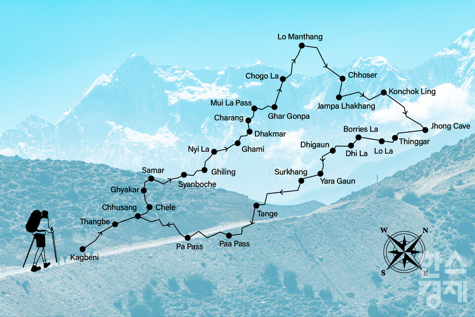 무스탕 트레킹 코스 / 한스경제