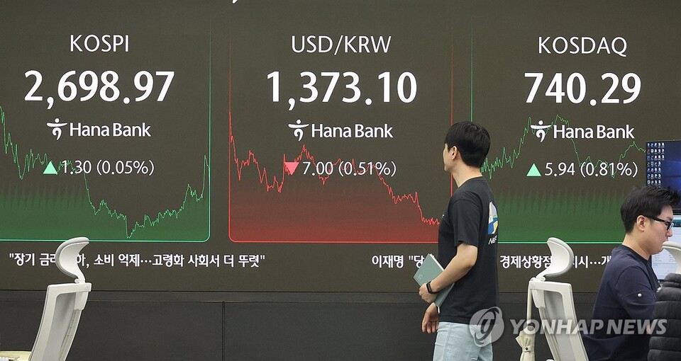 코스피가 대선을 하루 앞둔 2일 전 거래일 대비 1.30포인트(0.05%) 오른 2698.97로 장을 마쳤다. /사진=연합뉴스