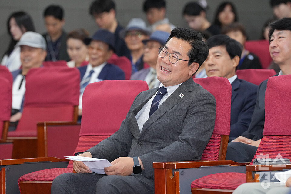 10일 서울 여의도 국회 의원회관에서 더불어민주당 2기 원내대표 후보 합동토론회가 열리고 있다. 박찬대 당대표 직무대행 겸 원내대표가 참석하고 있다. /최대성 기자 dpdaesung@sporbiz.co.kr 2025.06.10.