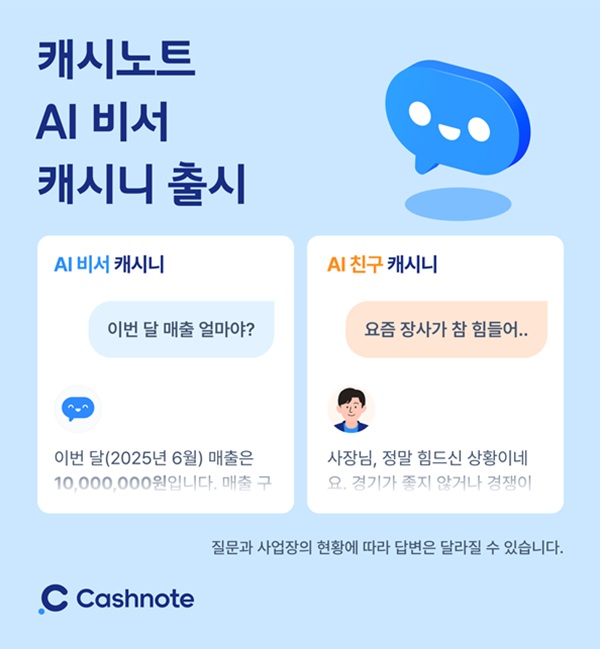 한국신용데이터가 자영업 경영 현장의 궁금증을 실시간으로 해결해 줄 AI 비서 캐시니를 출시했다고 16일 밝혔다. /한국신용데이터 제공