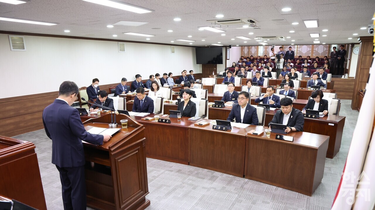 ▲순천시의회 본회의장