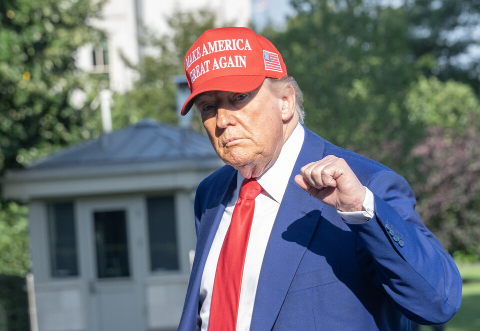 도널드 트럼프 미국 대통령이 21일(현지시간) 미국이 이란 핵 시설을 직접 타격했다고 밝혔다./연합뉴스