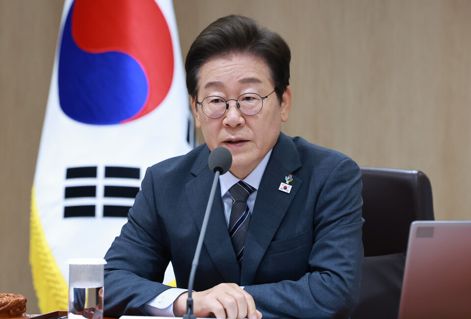 이재명 대통령이 24일 서울 용산 대통령실 청사에서 열린 국무회의를 주재하고 있다. 사진=연합뉴스