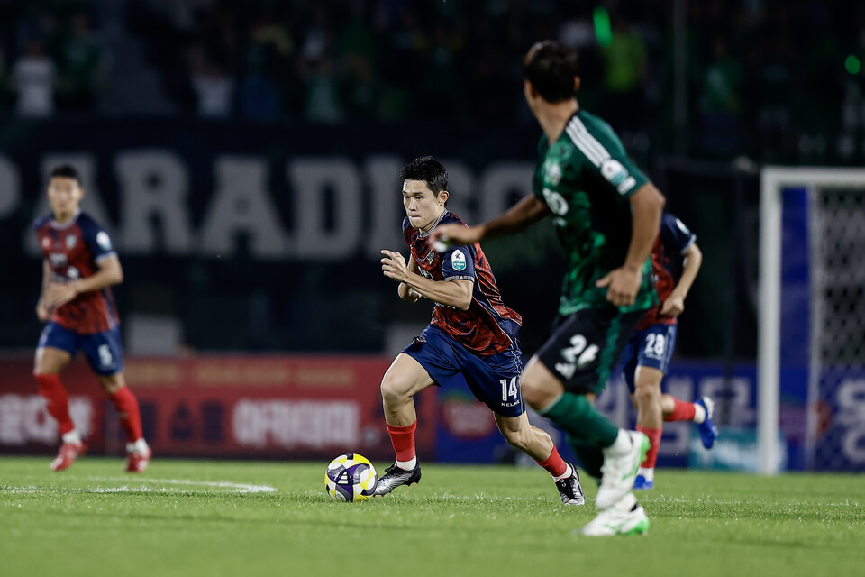 김천상무프로축구단 김천종합운동장에서 열린 ‘하나은행 K리그1 2025’ 21라운드 홈경기 장면. 사진=김천상무 제공