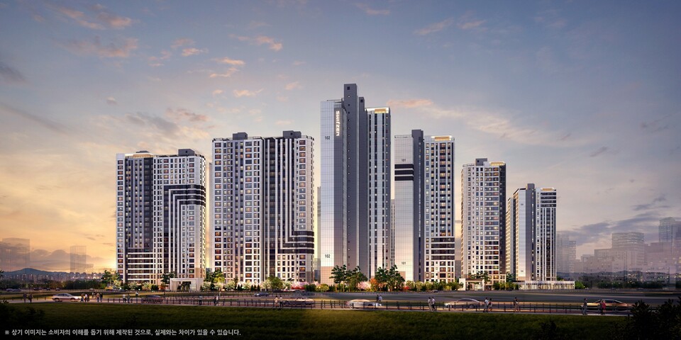 경기도 김포시 고촌읍 향산리 일원에 들어서는 대규모 민간분양 단지 ‘오퍼스 한강 스위첸’이 6월 27일(금) 견본주택을 열고 본격적인 분양 일정에 돌입했다./ KCC건설 제공