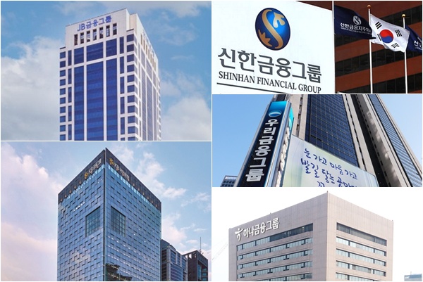  금융지주사가 전(全)산업 통틀어 평균 배당수익률과 여성 등기임원 비율이 가장 높은 것으로 나타났다. /각 사 제공
