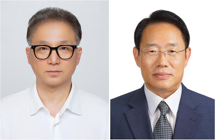 7월 엔지니어상 수상자로 선정된 HD한국조선해양 박영민 책임연구원(왼쪽)·테크로스 권경안 연구소장./과학기술정보통신부