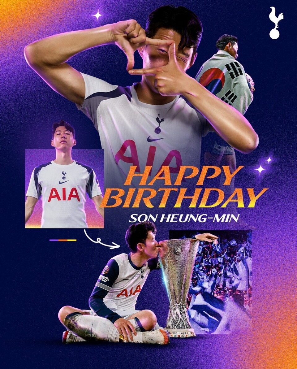 토트넘이 인스타그램에 올린 손흥민 생일 축하 게시물. /토트넘 인스타그램