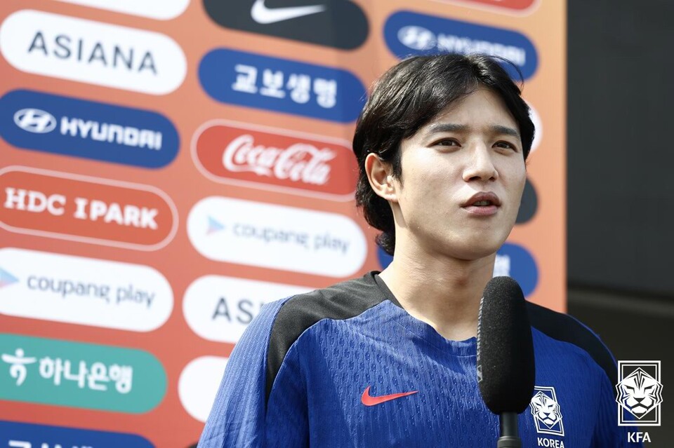 A매치를 노리는 정승원. /KFA 제공