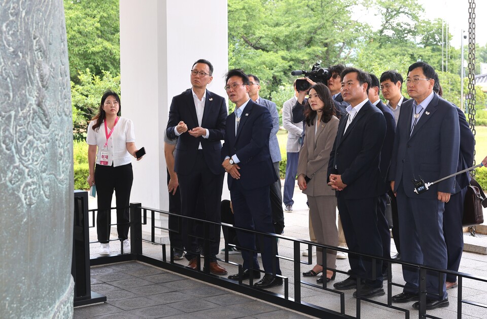 김민석 국무총리,  APEC 정상회의 준비 현장 점검. 사진=경북도 제공
