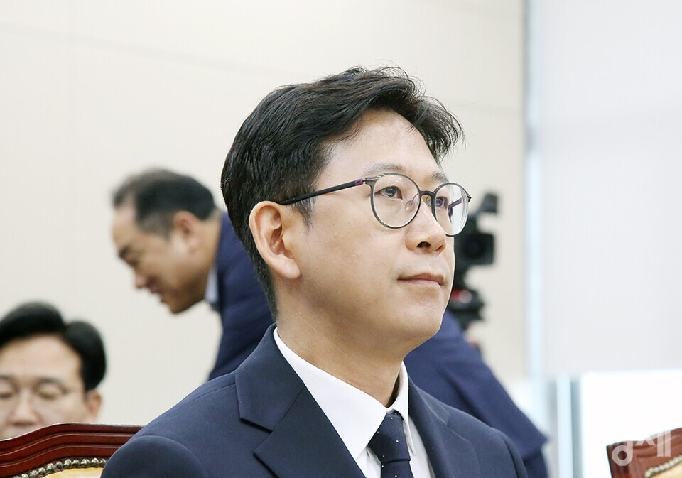 배경훈 과학기술정보통신부 장관 후보자가 14일 오전 서울 여의도 국회에서 열린 인사청문회에 출석하고 있다. /최대성 기자 dpdaesung@sporbiz.co.kr 2025.07.14.