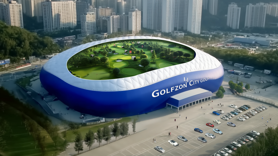 골프존의 지속가능한 골프문화를 위한 새로운 모델인 ‘시티골프(CITY GOLF)’ 조감도. /골프존 제공