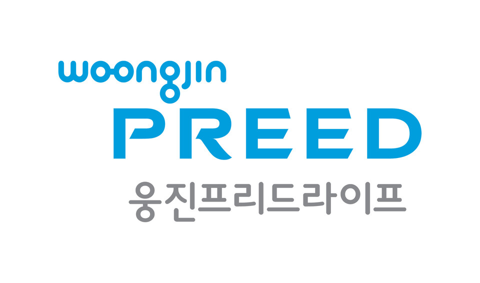 프리드라이프가 ‘웅진프리드라이프’로 사명을 변경하고 신규 CI를 공개했다./웅진프리드라이프