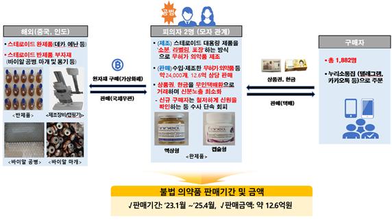 불법 의약품 수입·제조·유통 모식도. /식품의약품안전처 제공