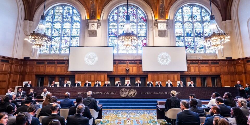 국제사법재판소(ICJ) 법정에서 기후 변화와 관련된 국가의 의무에 대한 판결을 내리고 있다./ICJ 제공