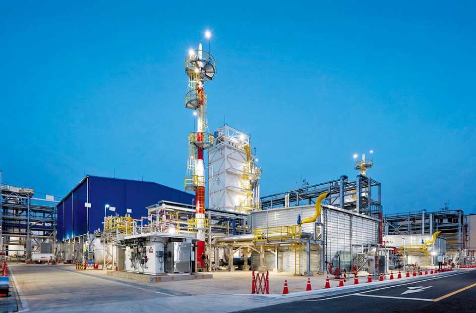 인천 원창동 SK인천석유화학단지 인근 SK E&S 액화 수소 플랜트./ SK E&S 제공