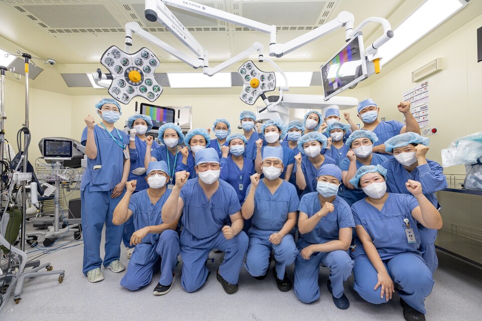 중앙대병원 로봇수술센터 의료진 모습./중앙대병원 제공