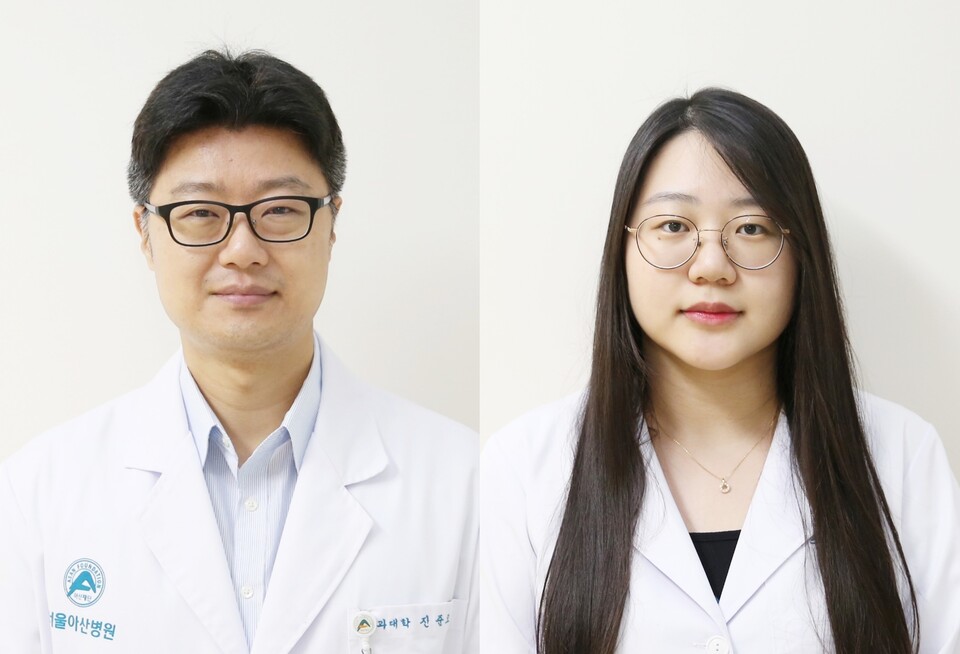 (왼쪽부터) 울산의대 서울아산병원 미생물학교실 진준오 교수, 안은경 박사./서울아산병원 제공