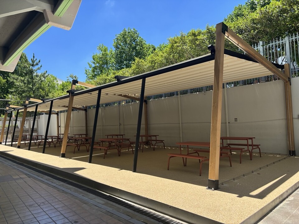 부산 사직구장 더위 쉼터 전경. /롯데 자이언츠 제공