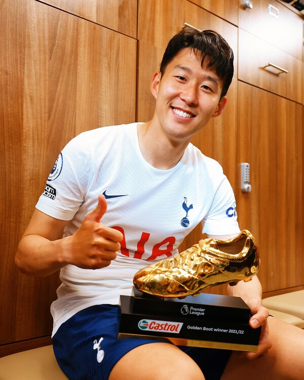 토트넘 홋스퍼의 손흥민이 2021-2022시즌 EPL 공동 득점왕에 올랐다. /토트넘 홋스퍼 페이스북