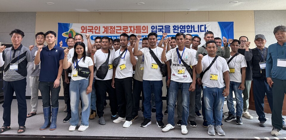 의성군 ,외국인 계절근로자  단체입국 .사진 =의선군 제공