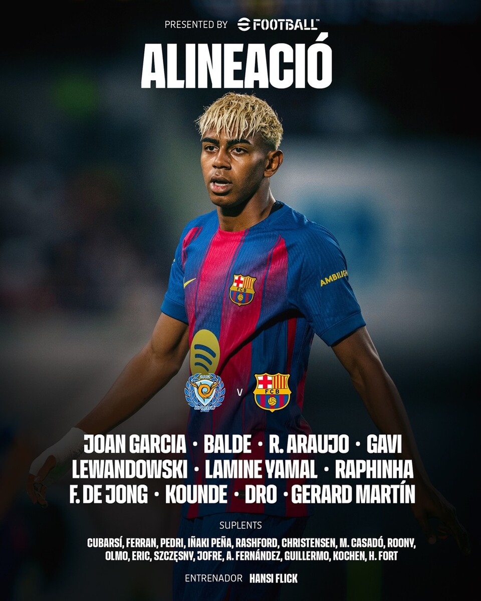 FC바르셀로나 라인업. /FC바르셀로나 페이스북 갈무리