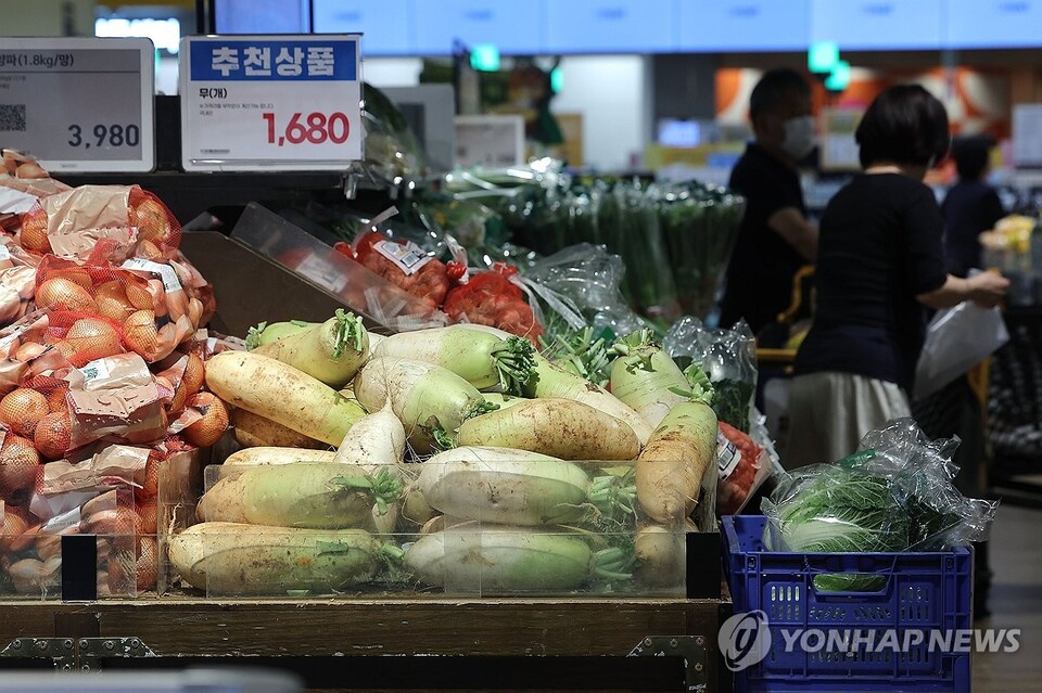 통계청이 5일 발표한 '7월 소비자물가동향'에 따르면, 지난달 소비자물가지수는 116.52(2020=100)로 지난해 7월 대비 2.1% 상승했다. /연합뉴스