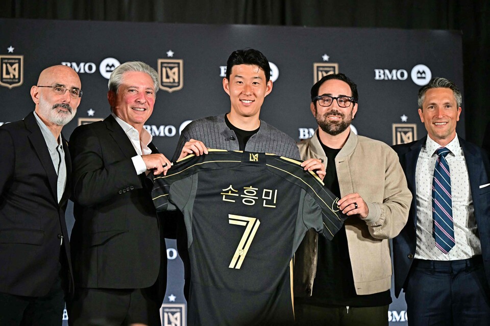 손흥민을 위한 대규모 환영 행사를 연 미국 메이저리그 사커(MLS) 로스앤젤레스FC. /연합뉴스
