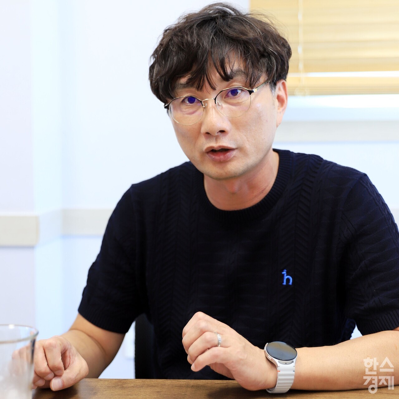 ▲회사 경영가치와 비전에 대해 설명하고 있는 김태윤 대표이사 