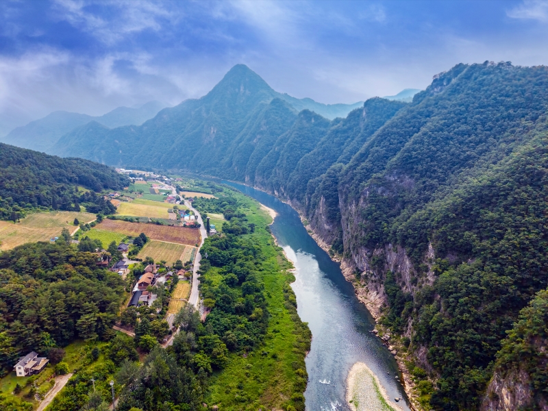 정선 동강 마라톤 대회 코스 전경. /HDC 리조트 제공