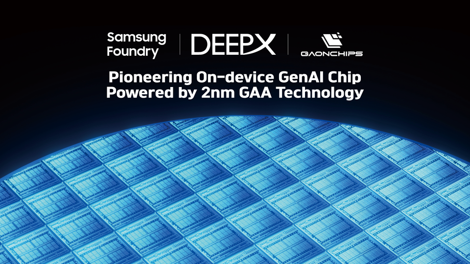 딥엑스가 차세대 생성형 AI 반도체 ‘DX-M2’ 개발을 위한 2나노 공정 계약을 딥엑스, 삼성파운드리, 가온칩스 간 체결했다고 밝혔다./딥엑스