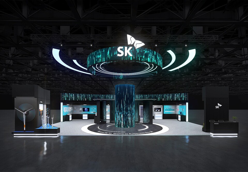 오는 27~29일 부산 해운대구 벡스코(BEXCO)에서 열리는 2025 기후산업국제박람회(WCE) SK 전시관 조감도./ SK이노베이션 제공