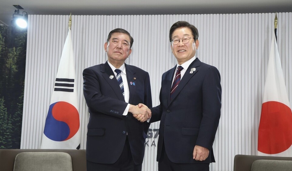 이시바 총리와 이재명 대통령