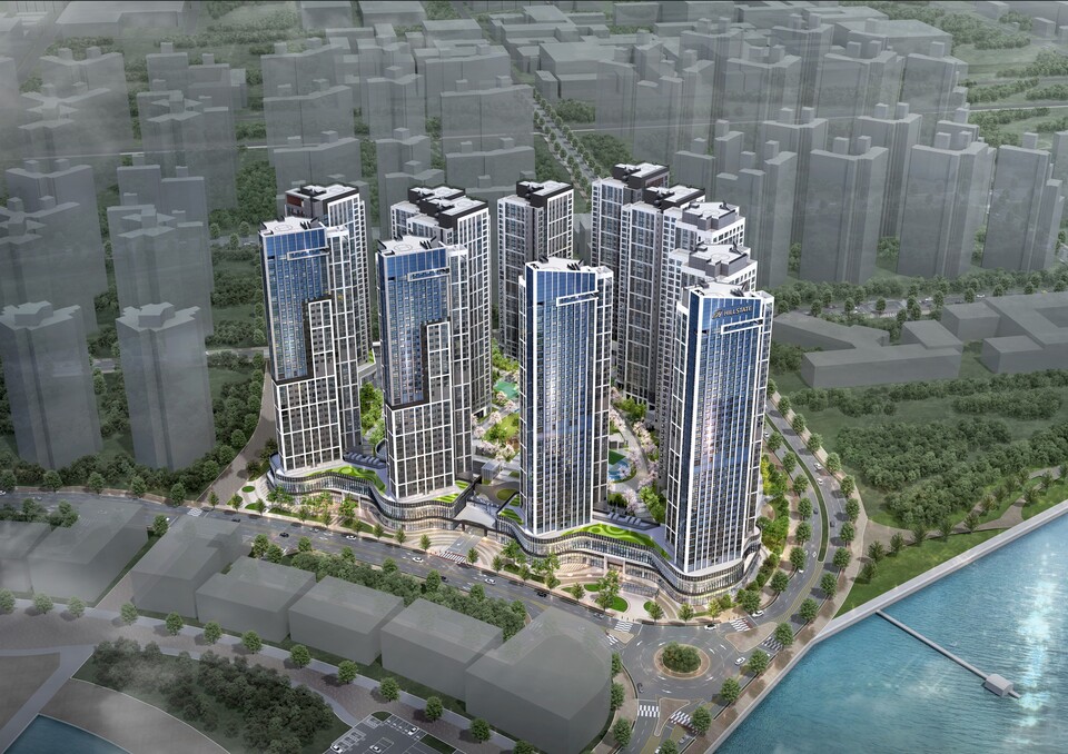 힐스테이트 더웨이브시티 조감도./현대건설