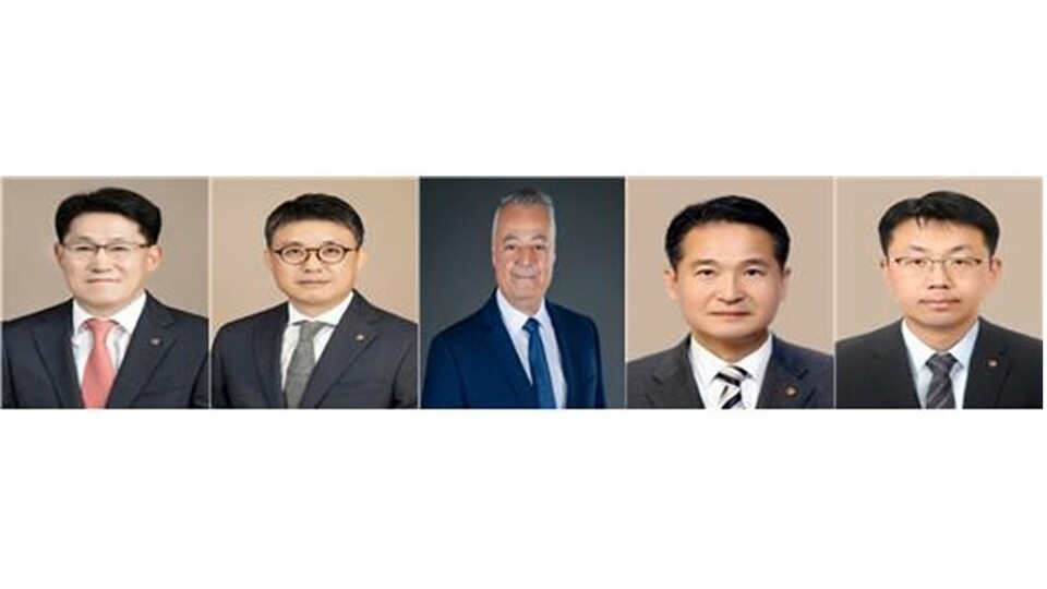 한화그룹이 4개 계열사 대표이사 5명을 내정했다. (왼쪽부터)류두형 한화 글로벌 대표 내정자, 김종서 한화엔진 대표 내정자, 라피 발타 한화파워시스템 대표 내정자, 김경수 한화호텔앤드리조트 에스테이트부문 대표 내정자, 최석진 한화호텔앤드리조트 리조트부문 대표 내정자. /한화그룹
