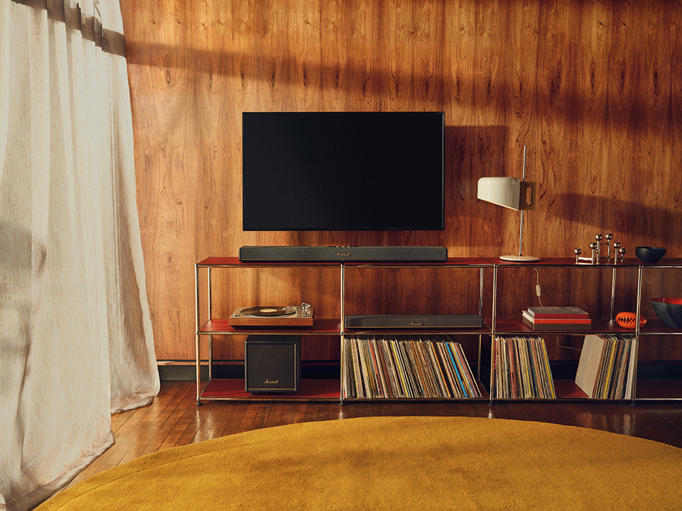 마샬 TV 사운드바 신제품 헤스톤 60과 헤스톤 서브 200./마샬