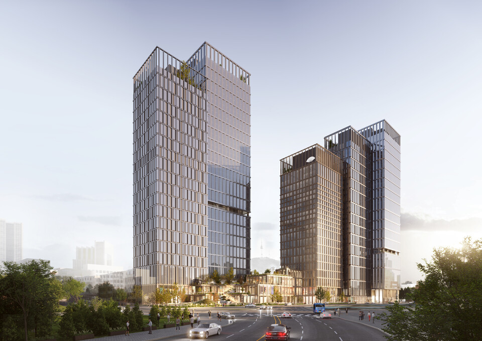 서울역 북부역세권 복합개발 조감도./한화