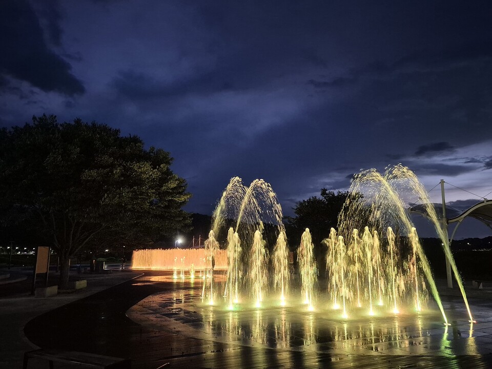 안동 노을빛공원  분수 중심 수변 공원으로 재탄생. 사진=안동시 제공
