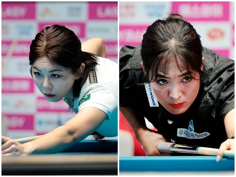 김가영(왼쪽)과 스롱. /LPBA 제공