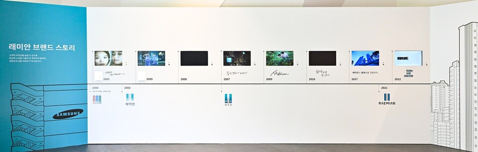 래미안갤러리 브랜드 스토리 전시./삼성물산