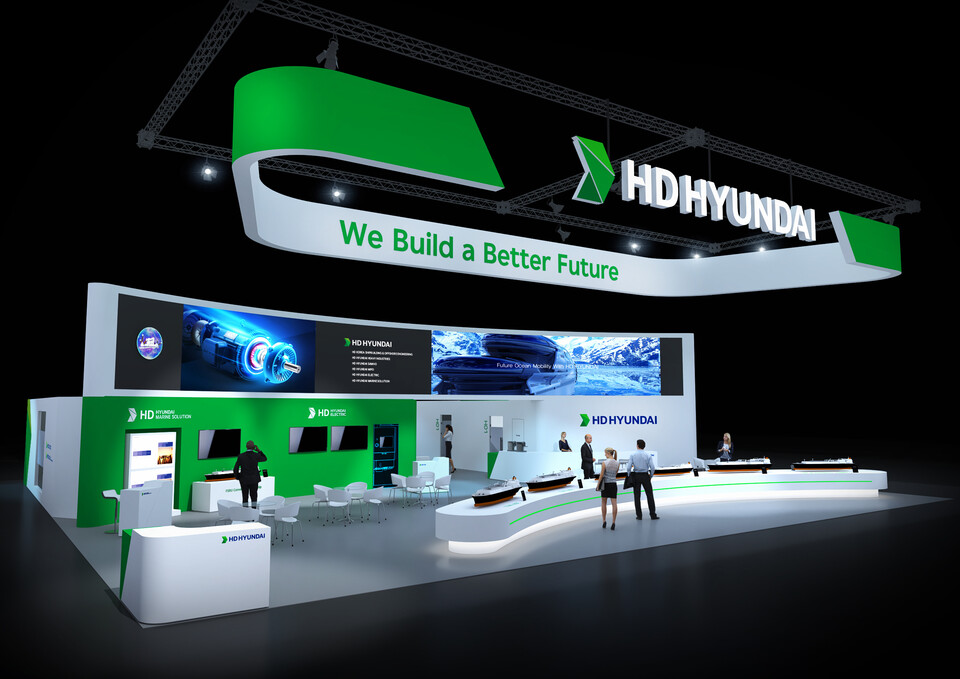 이탈리아 밀라노에서 열린 ‘가스텍 2025’에 마련된 HD현대 부스 조감도./HD현대