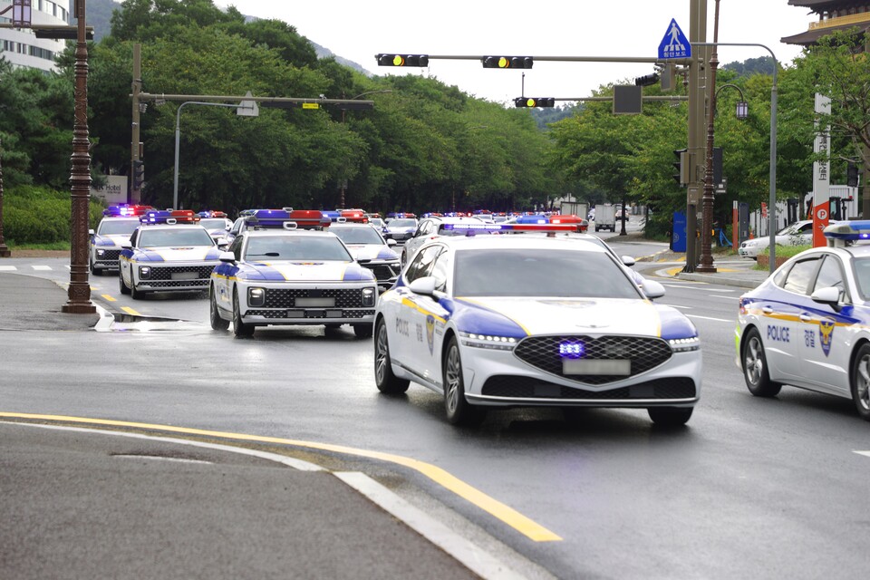 APEC 정상회의 대비 기동 경호팀 훈련 돌입. 사진=경북경찰청 제공