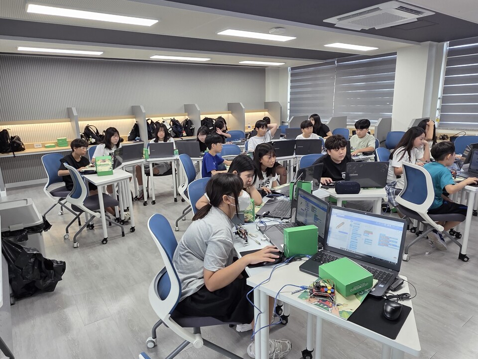 달성이룸캠프 코딩교육. 사진=달성군 제공