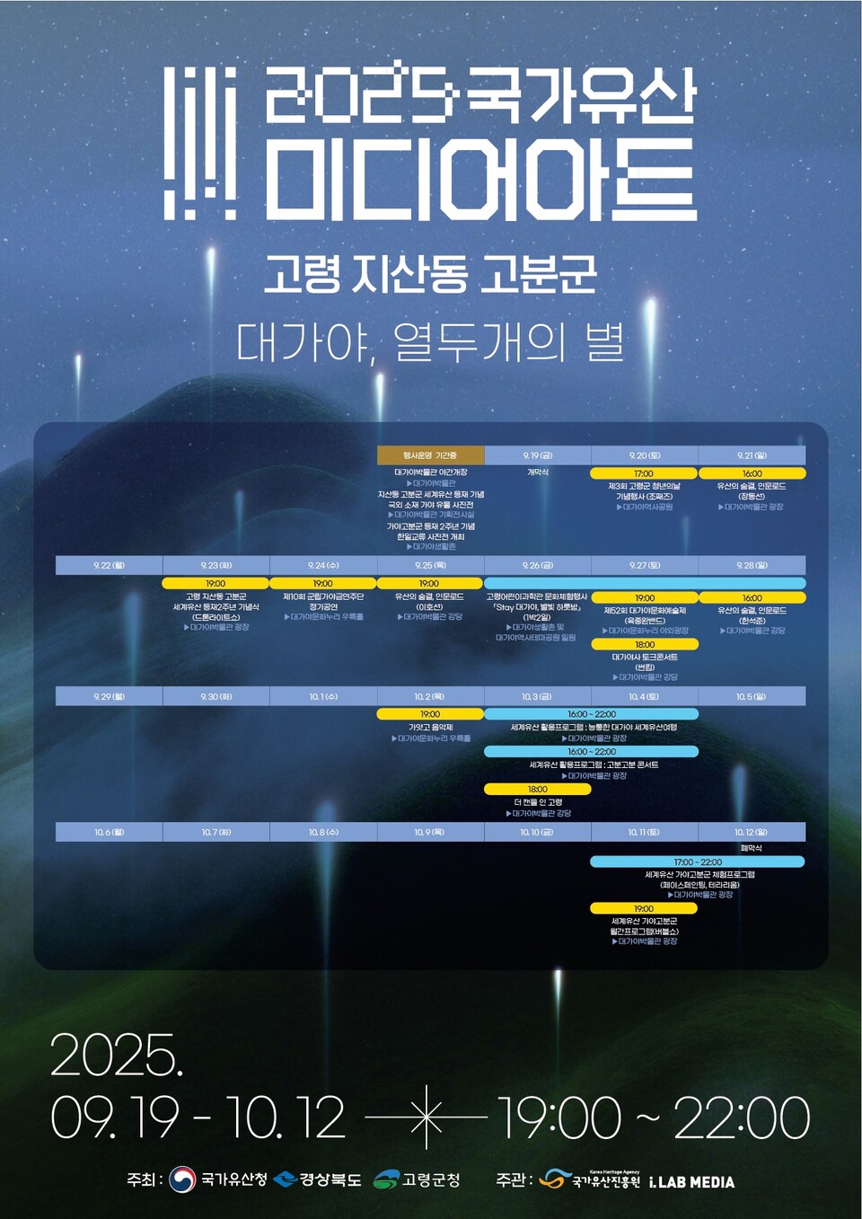 2025 국가유산 미디어아트 고령 지산동 고분군. 사진=고령군 제공