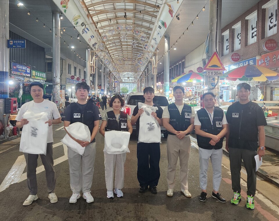 보이스피싱 및 노쇼 사기 예방 홍보활동 전개. 사진=칠곡경찰서 제공